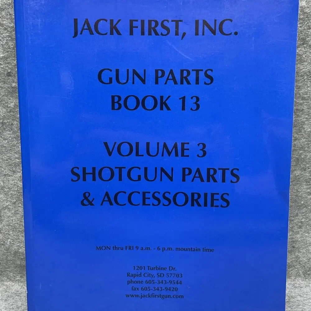 Jack First Gun Parts Book #13 Volume 3 Shotgun Parts Accessories Hunting Sport